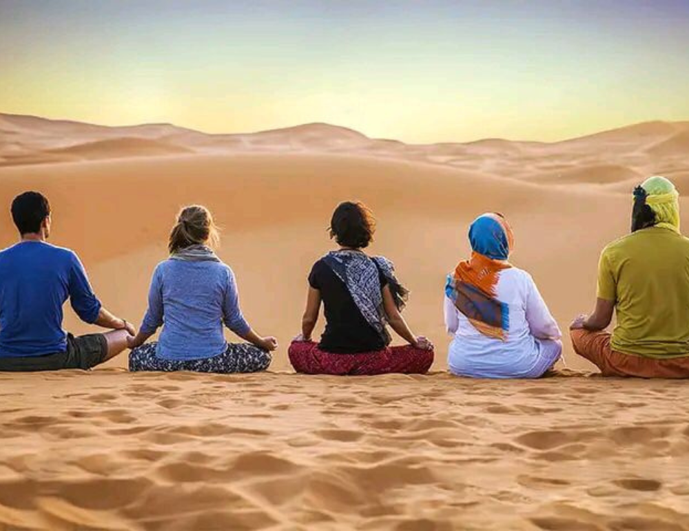 Randonnée Trek, yoga & bien-être dans le désert du Sahara au Maroc