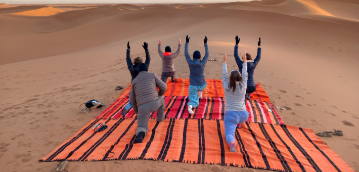 Randonnée Trek, yoga & bien-être dans le désert du Sahara au Maroc
